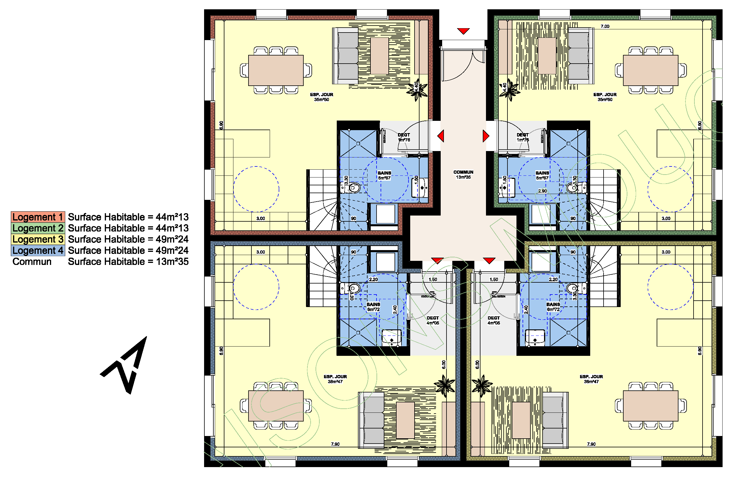 Plan du rez-de-chaussée